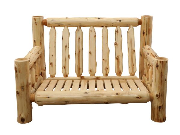 Cedar Log Frame Loveseat