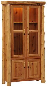 Cedar Log Gun Cabinet