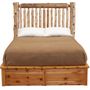 Cedar Small Spindle Platform Style Bed