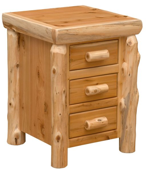 Cedar Three Drawer Nightstand