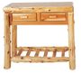 Cedar Two Drawer Sofa Table with Shelf