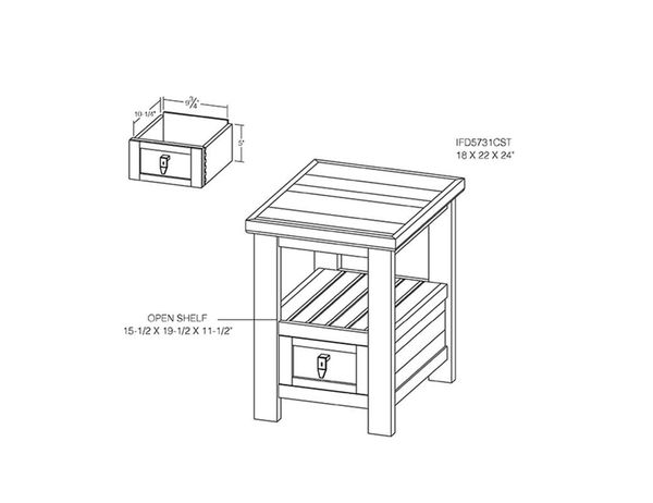 Dutton Chairside Table