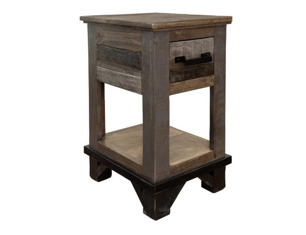Loft Brown 1 Drawer Chairside Table