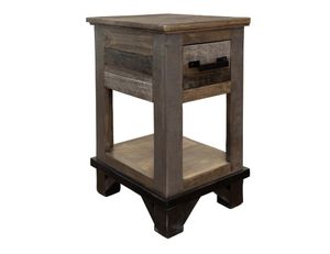 Loft Brown 1 Drawer Chairside Table