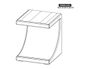 Dark Mezquite Wooden Chairside Table
