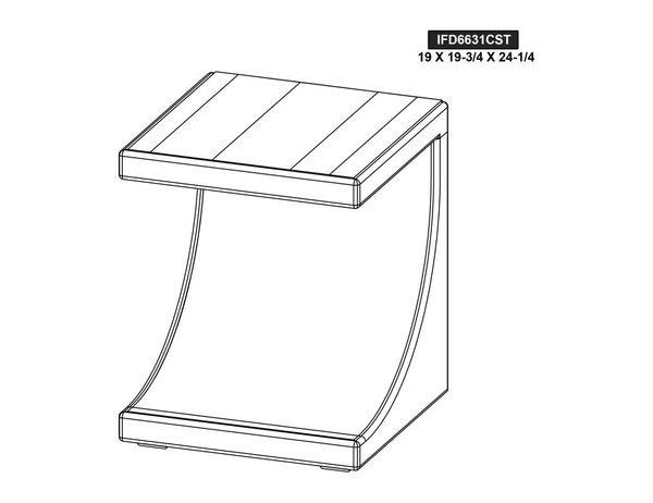 Dark Mezquite Wooden Chairside Table