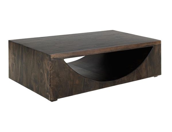Dark Mezquite Wooden Cocktail Table