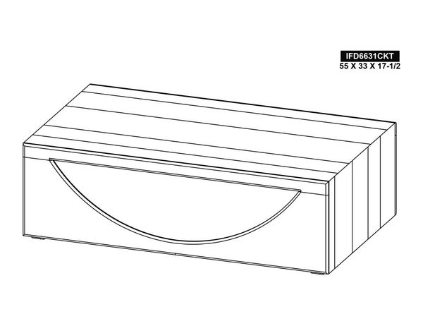 Dark Mezquite Wooden Cocktail Table