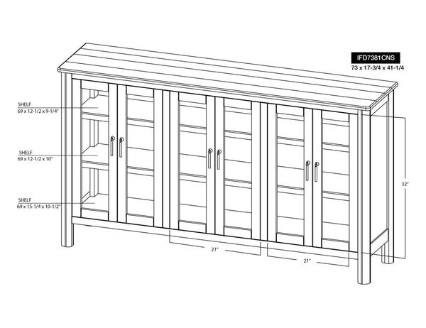Olimpia 6 Door Console