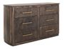 Dark Mezquite 6 Drawer Dresser