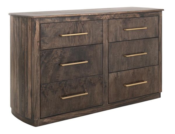 Dark Mezquite 6 Drawer Dresser