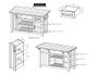 Dutton 2 Drawer, 1 Door, Kitchen Island