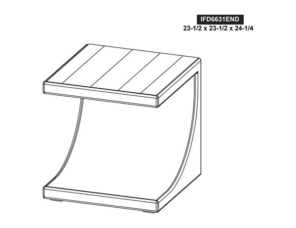 Dark Mezquite Wooden End Table