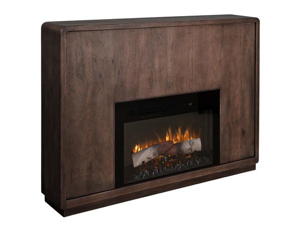 Dark Mezquite Fireplace Console