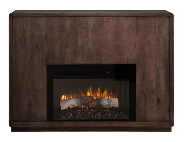 Dark Mezquite Fireplace Console
