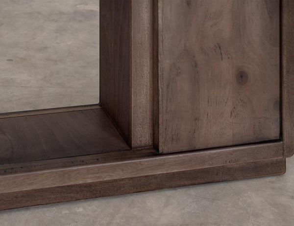 Dark Mezquite Fireplace Console