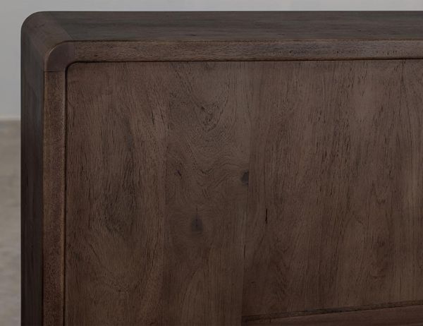 Dark Mezquite Fireplace Console