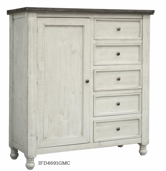 5 Drawer 1 Door Gentleman Chest