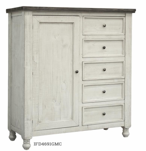 5 Drawer 1 Door Gentleman Chest