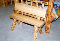 Half Log Bench with Back 48"