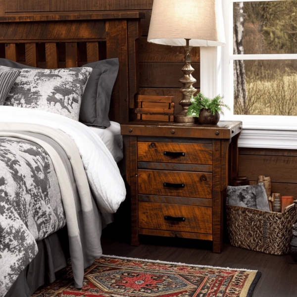 Homestead Lodge 3 Drawer Nightstand