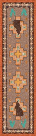 Howl at the Moon Desert Rose Rug