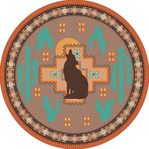 Howl at the Moon Desert Rose Rug