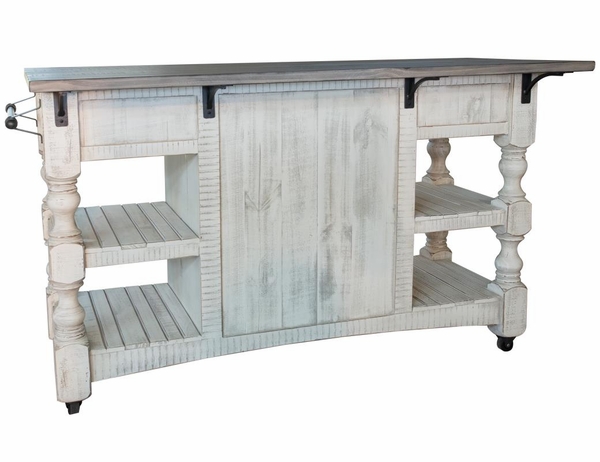 Stone 3 Drawer, 2 Doors Wood Island