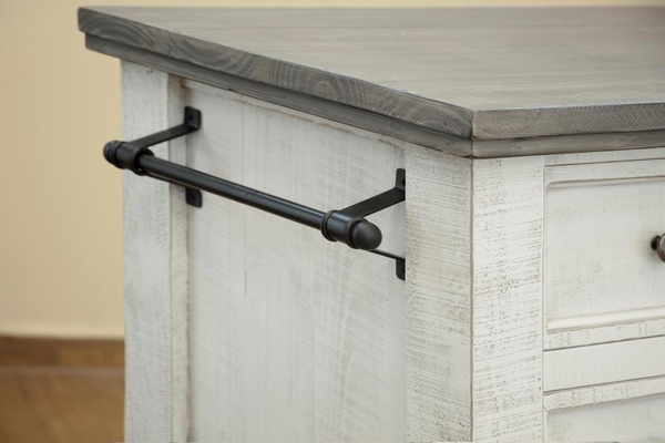 Stone 3 Drawer, 2 Doors Wood Island