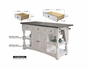 Stone 3 Drawer, 2 Doors Wood Island