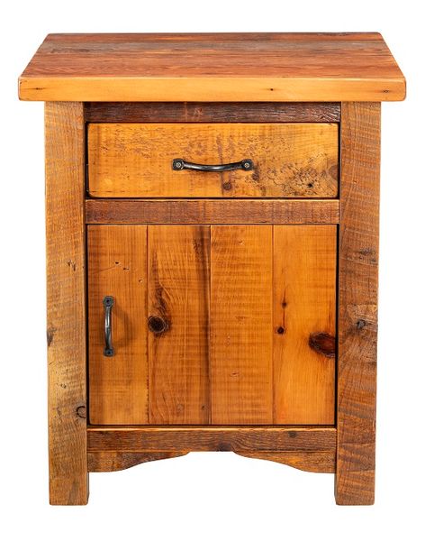 Lakeside Rustic One-Drawer/Door Nightstand