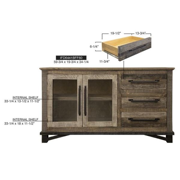 Loft Brown 60-Inch Buffet