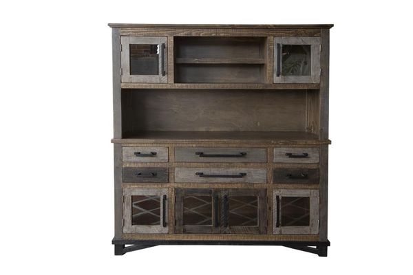 Loft Brown Buffet and Hutch