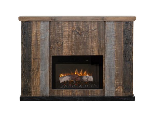 Loft Brown Matel Fireplace