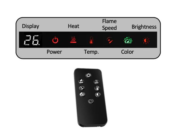 Loft Brown Matel Fireplace