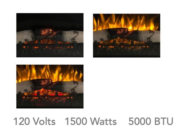 Loft Brown Matel Fireplace