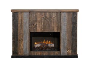 Loft Brown Matel Fireplace