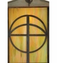 Meyda 12"W Seneca Circle Cross Curved Arm Wall Sconce
