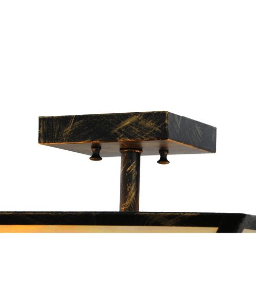 Meyda 13"Sq "T" Mission Flushmount