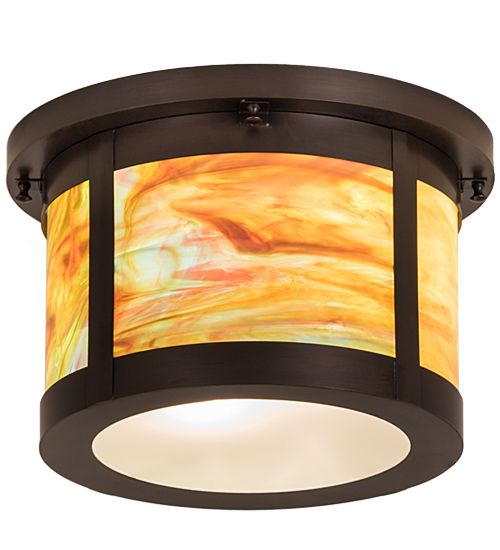 Meyda 14" Wide Craftsman Flushmount
