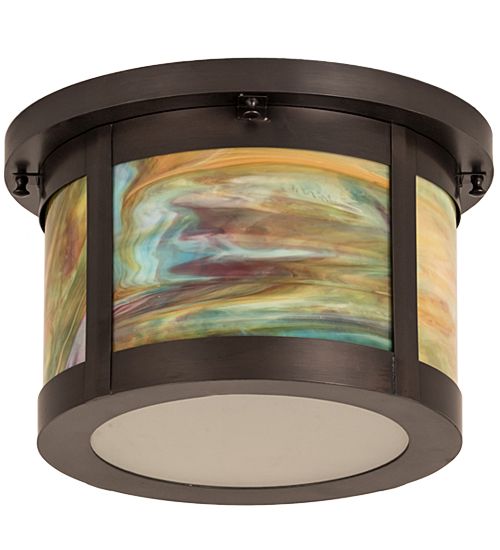 Meyda 14" Wide Craftsman Flushmount