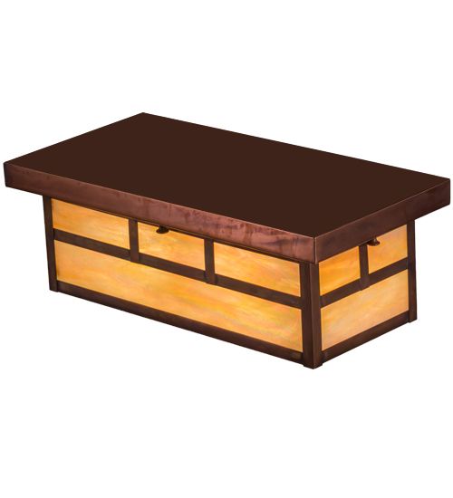 Meyda 16"L Double Bar Mission Oblong Flushmount