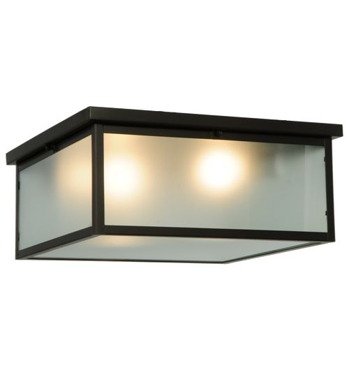 Meyda 16"Sq Craftsman Signature Hyde Park Prime Flushmount