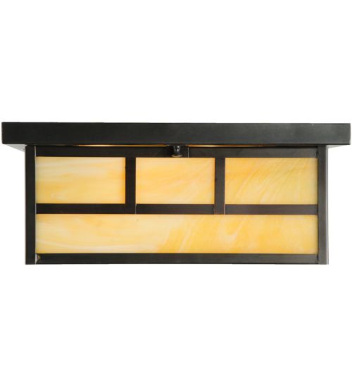 Meyda 16"Sq Hyde Park Double Bar Mission Flushmount