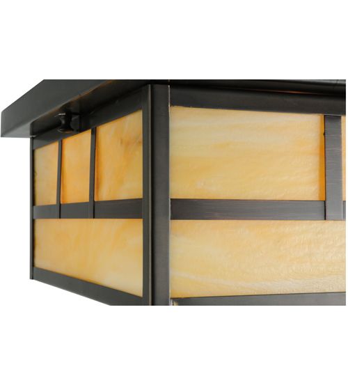 Meyda 16"Sq Hyde Park Double Bar Mission Flushmount
