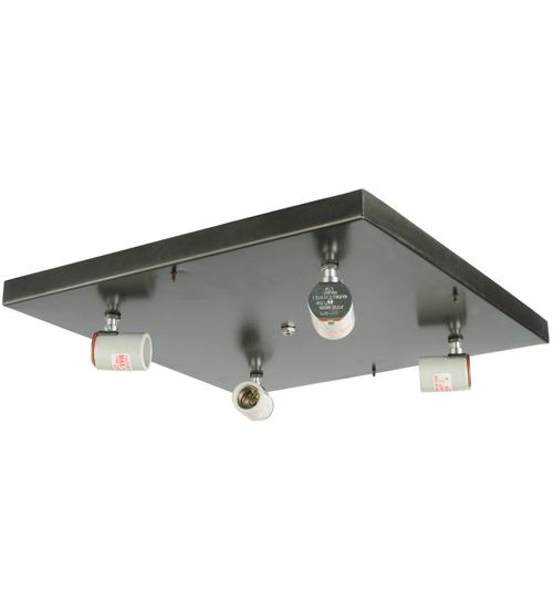 Meyda 16"Sq Hyde Park Double Bar Mission Flushmount