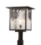 Meyda 16" Square Hyde Park Winter Pine Post Mount