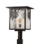 Meyda 16" Square Hyde Park Winter Pine Post Mount