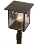 Meyda 16" Square Hyde Park Winter Pine Post Mount