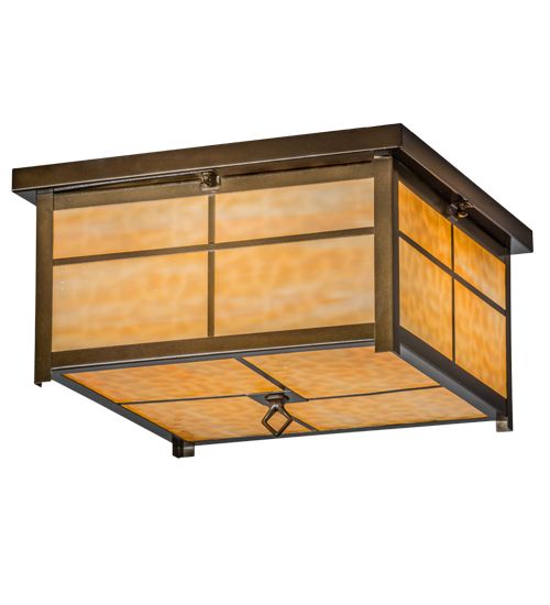 Meyda 17"Sq Mission Flushmount